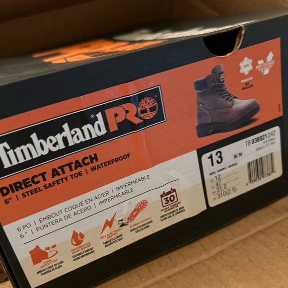 Brand New Timberland PRO Direct Attach 6” Steel Toe Workboots SZ 13 NIB MSRP$154 - Picture 2 of 11